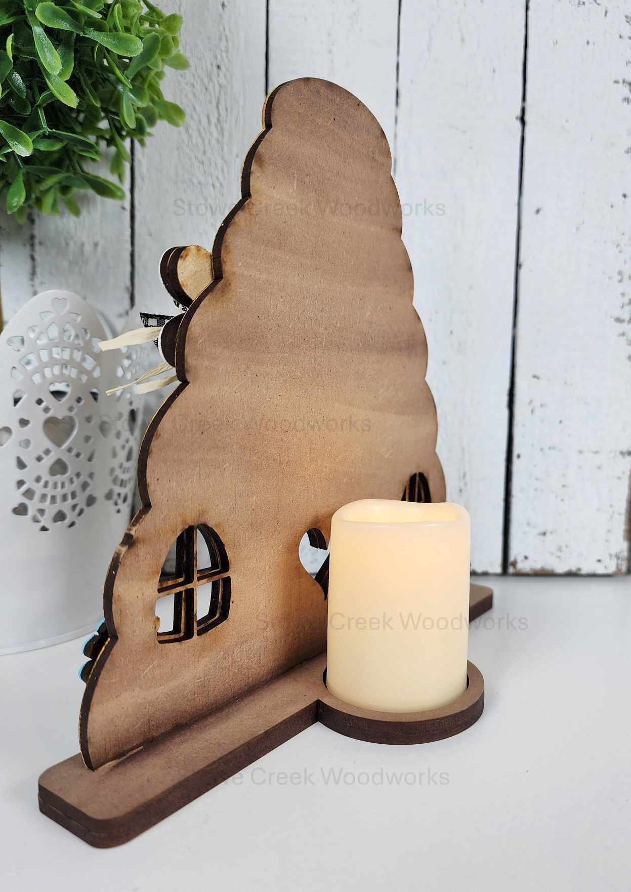 DIY Bee Hive Tealight Shelf Sitter