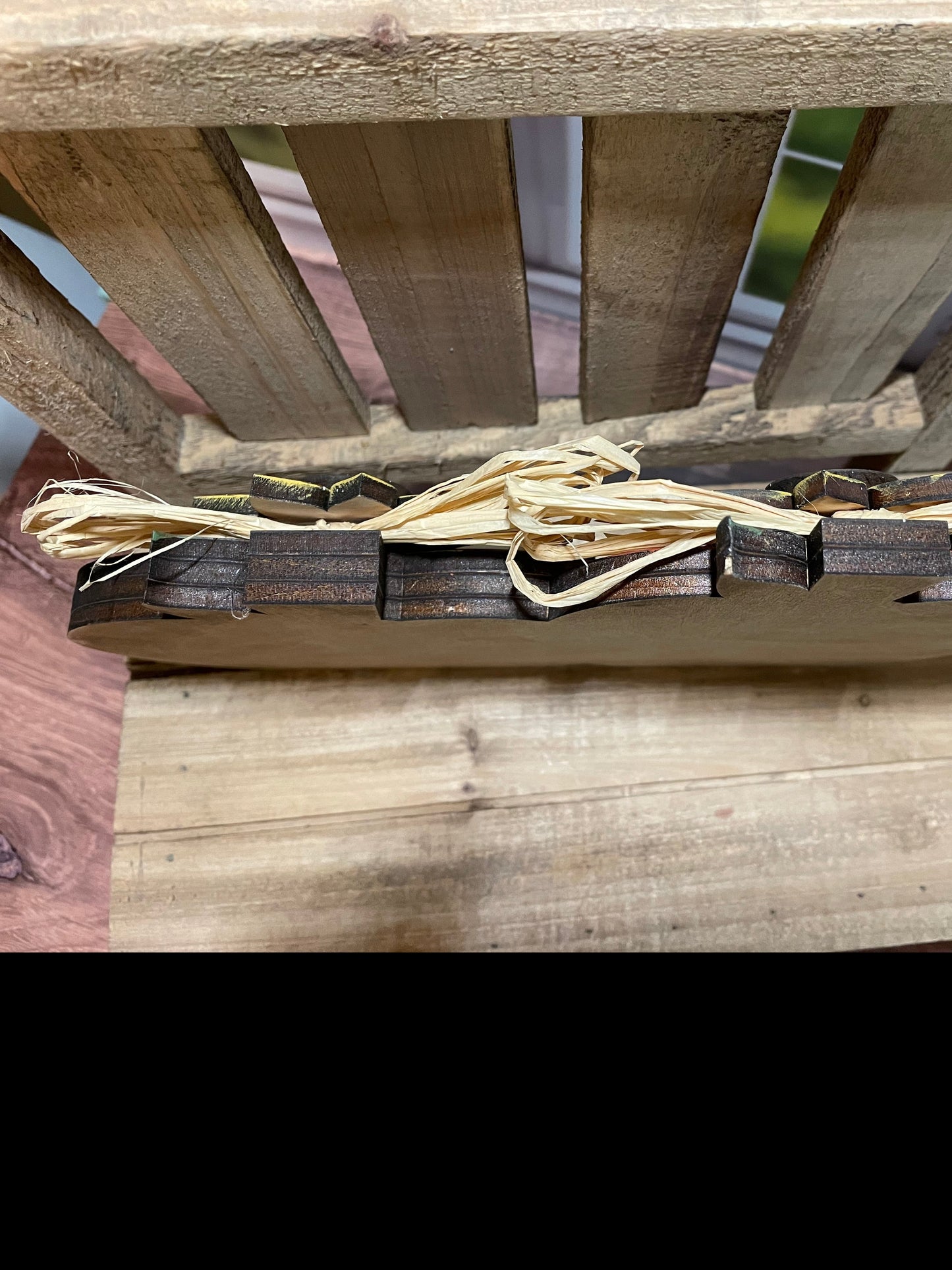 Primitive Standing Wooden Pumpkin Duo