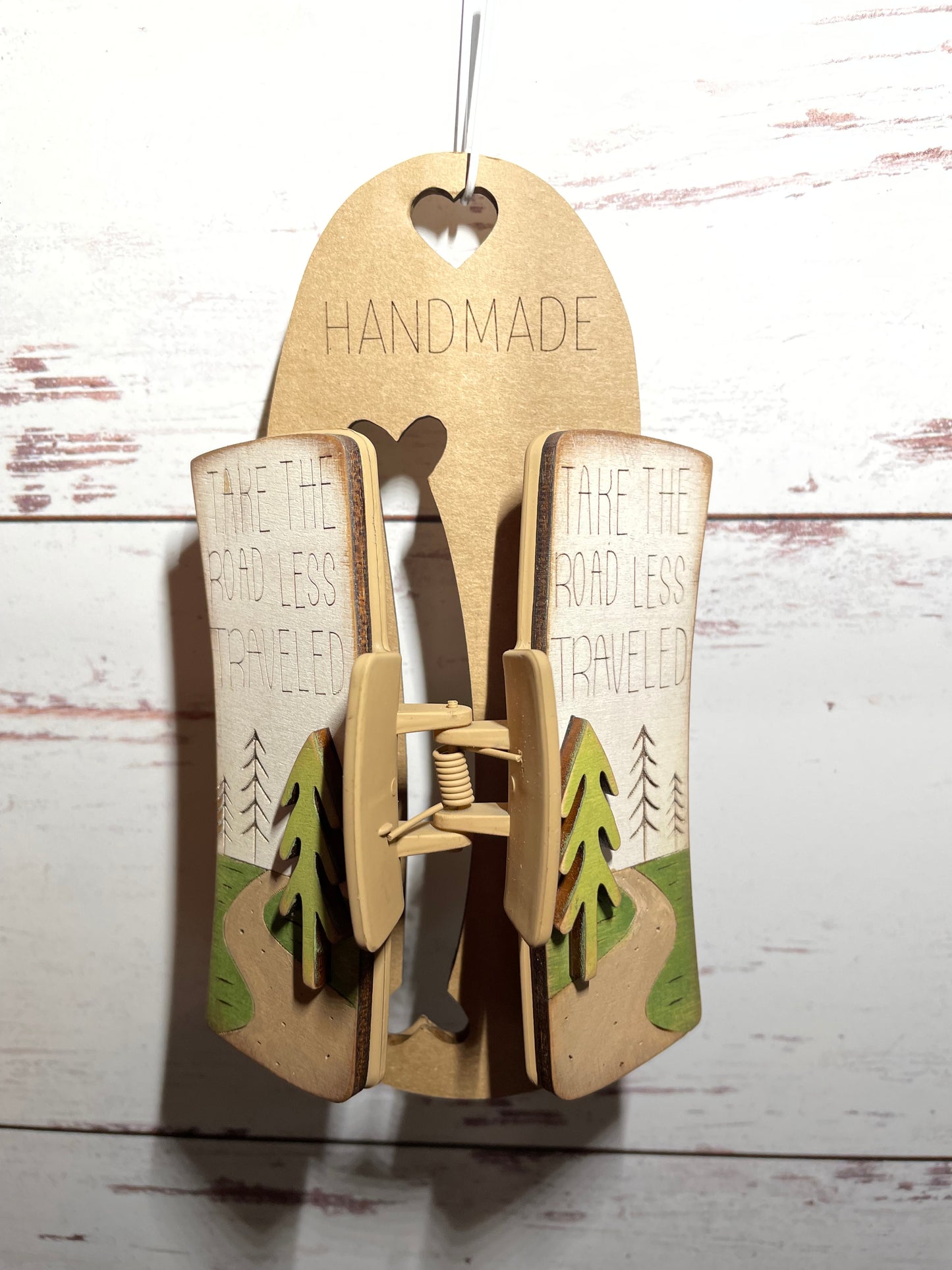 Hand Painted Claw Hair Clip - Take the Road Less Traveled