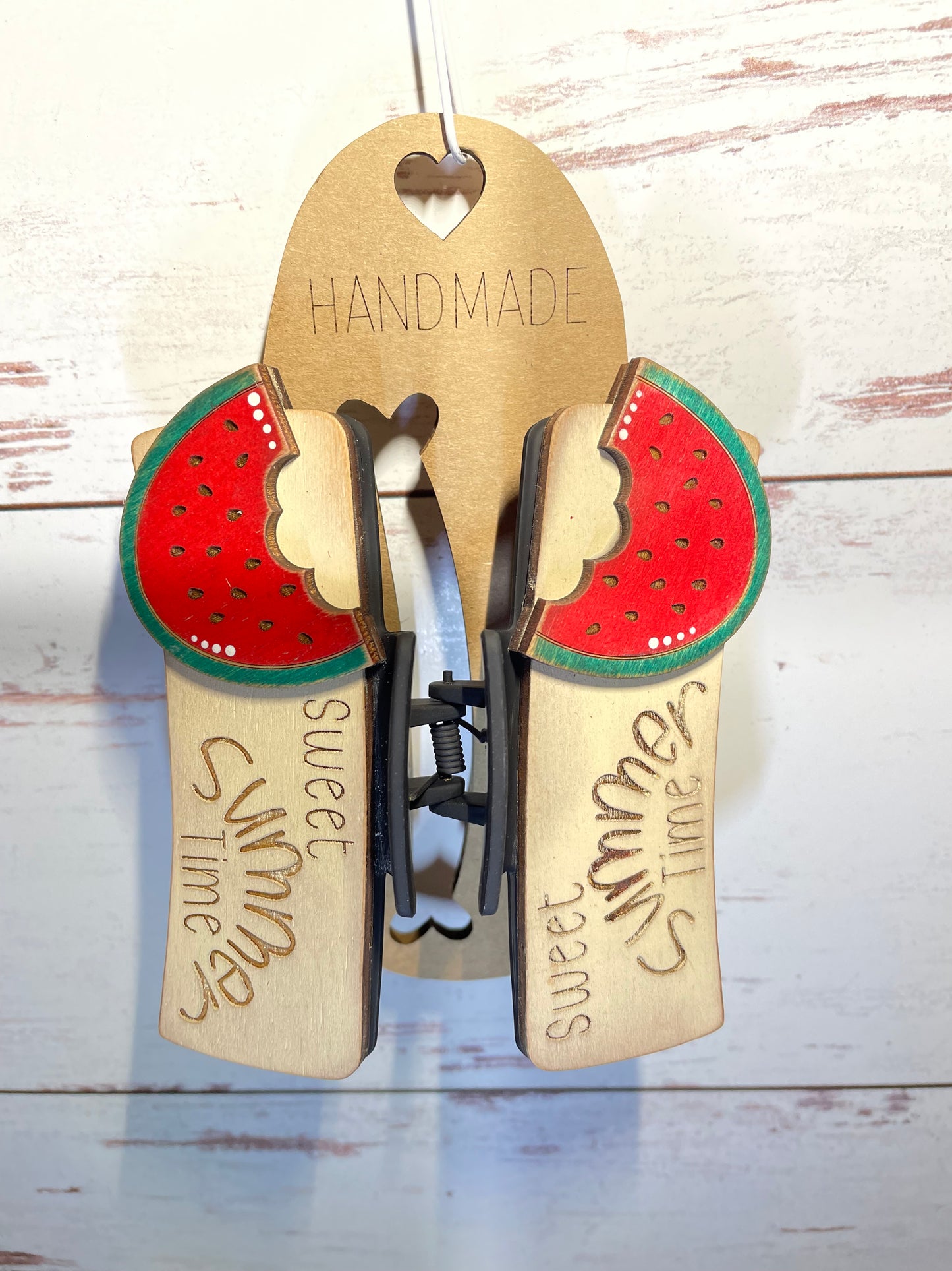 Hand Painted Claw Hair Clip – Sweet Summertime Watermelon