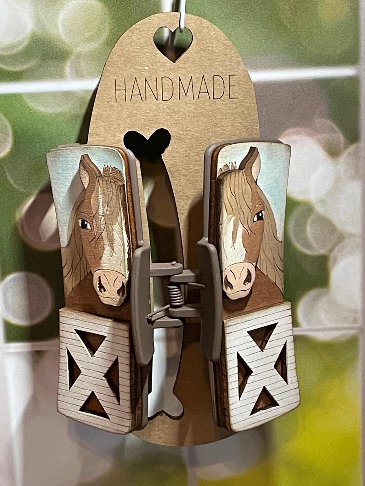 Hand Painted Claw Hair Clip – Horse