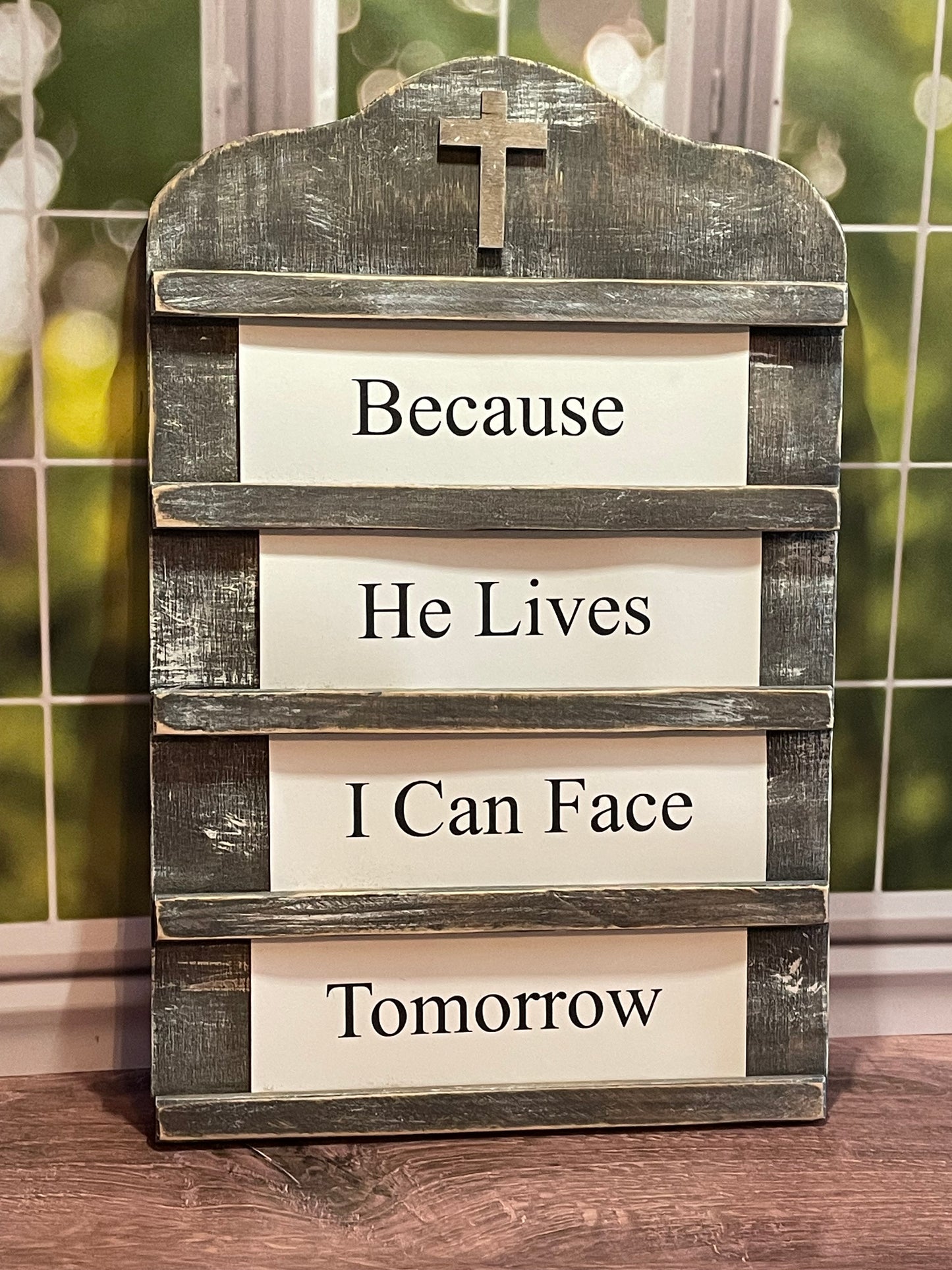 BECAUSE HE LIVES Church Board Signs