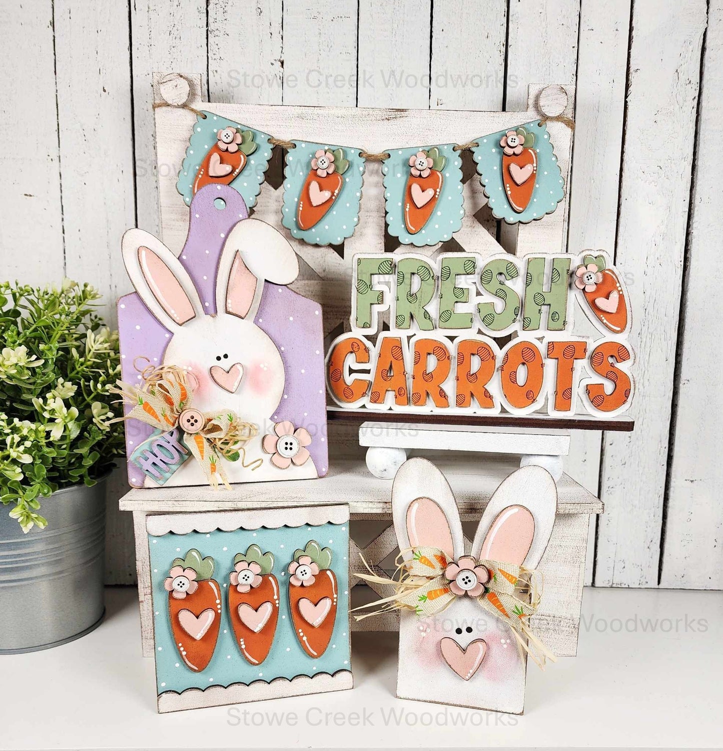 DIY Bunny and Carrot Decor Set