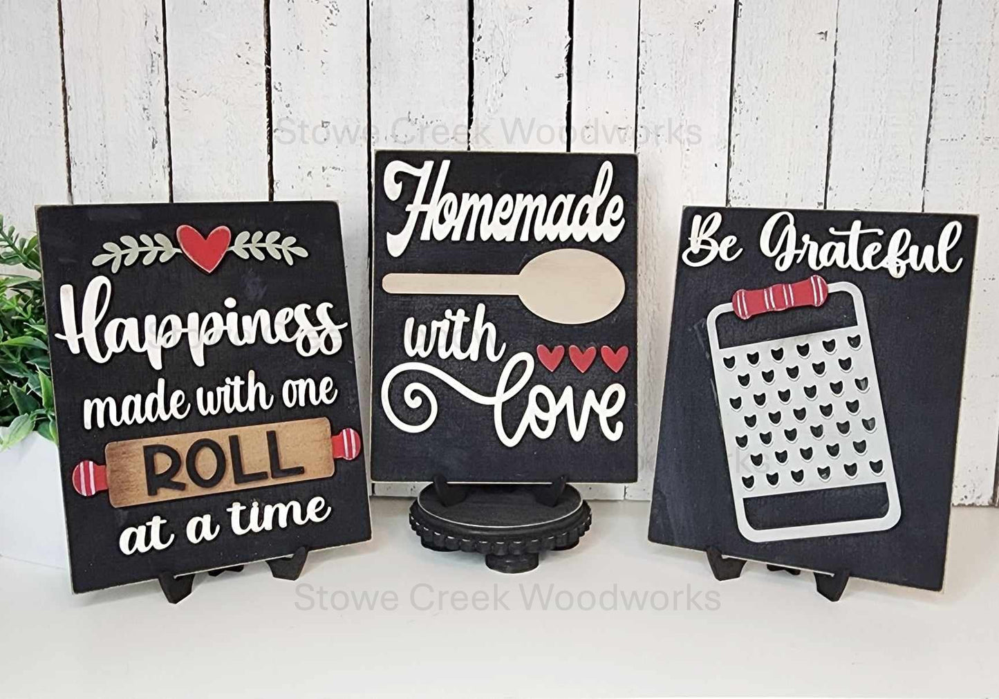 DIY Primitive Kitchen Sign Trio