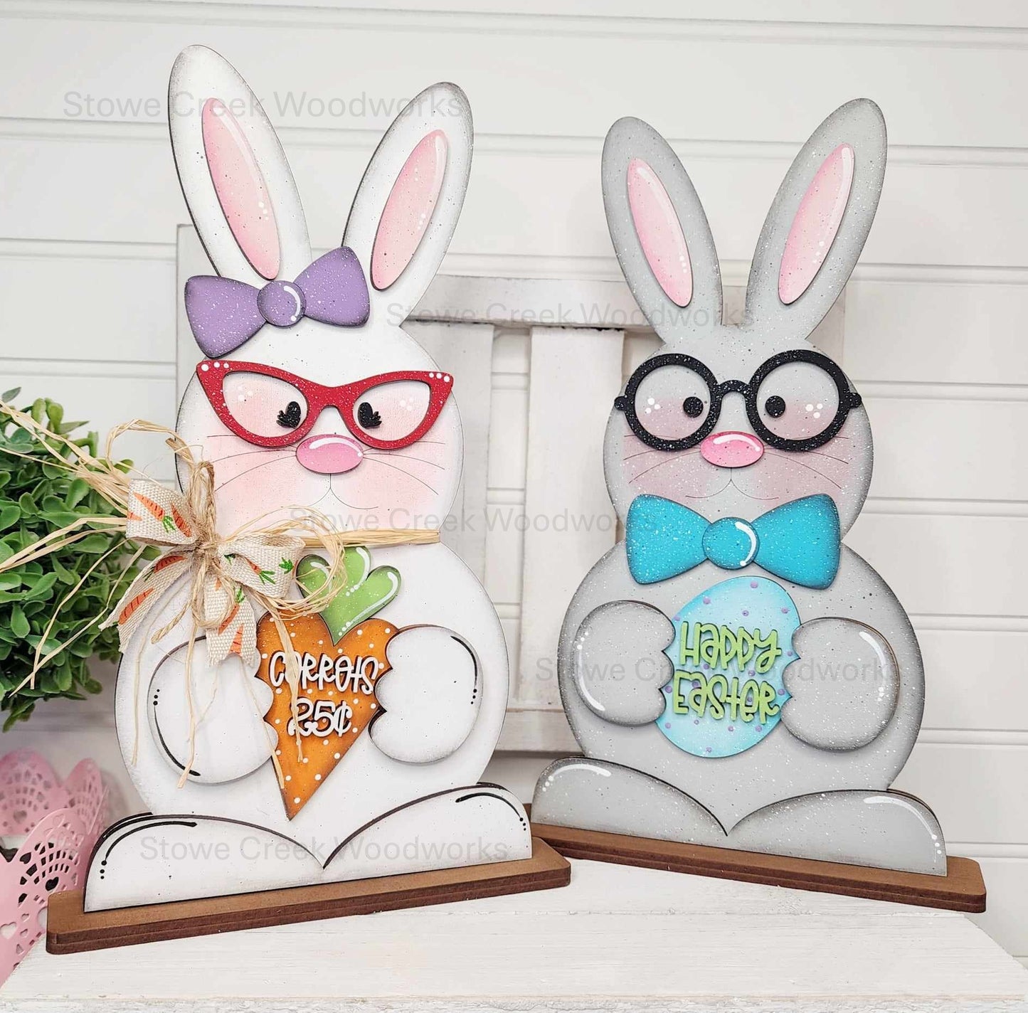 DIY Standing Bunny Boy and Girl