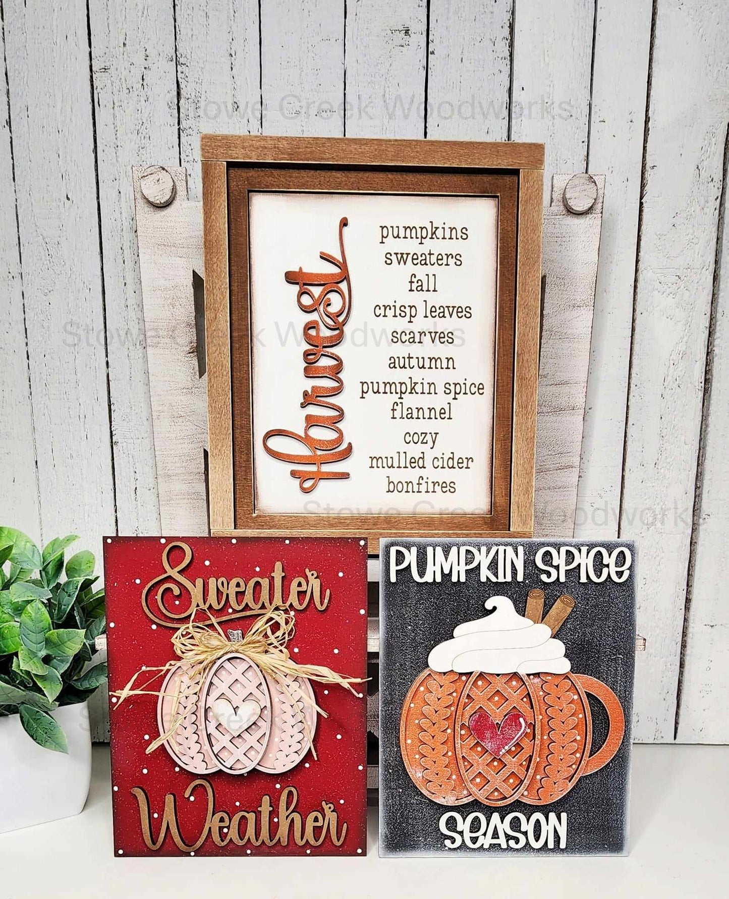DIY Sweater Weather Sign Trio