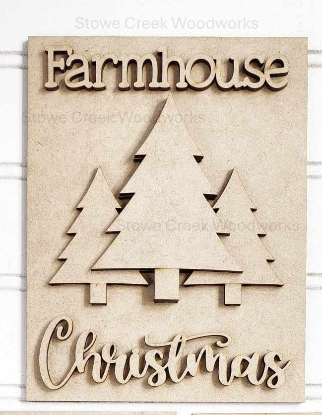 DIY Farmhouse Christmas Sign Trio
