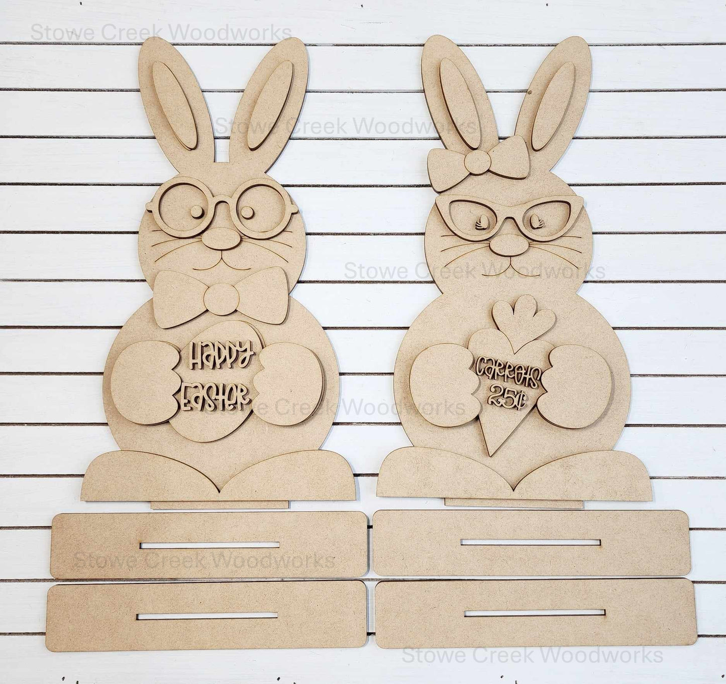 DIY Standing Bunny Boy and Girl