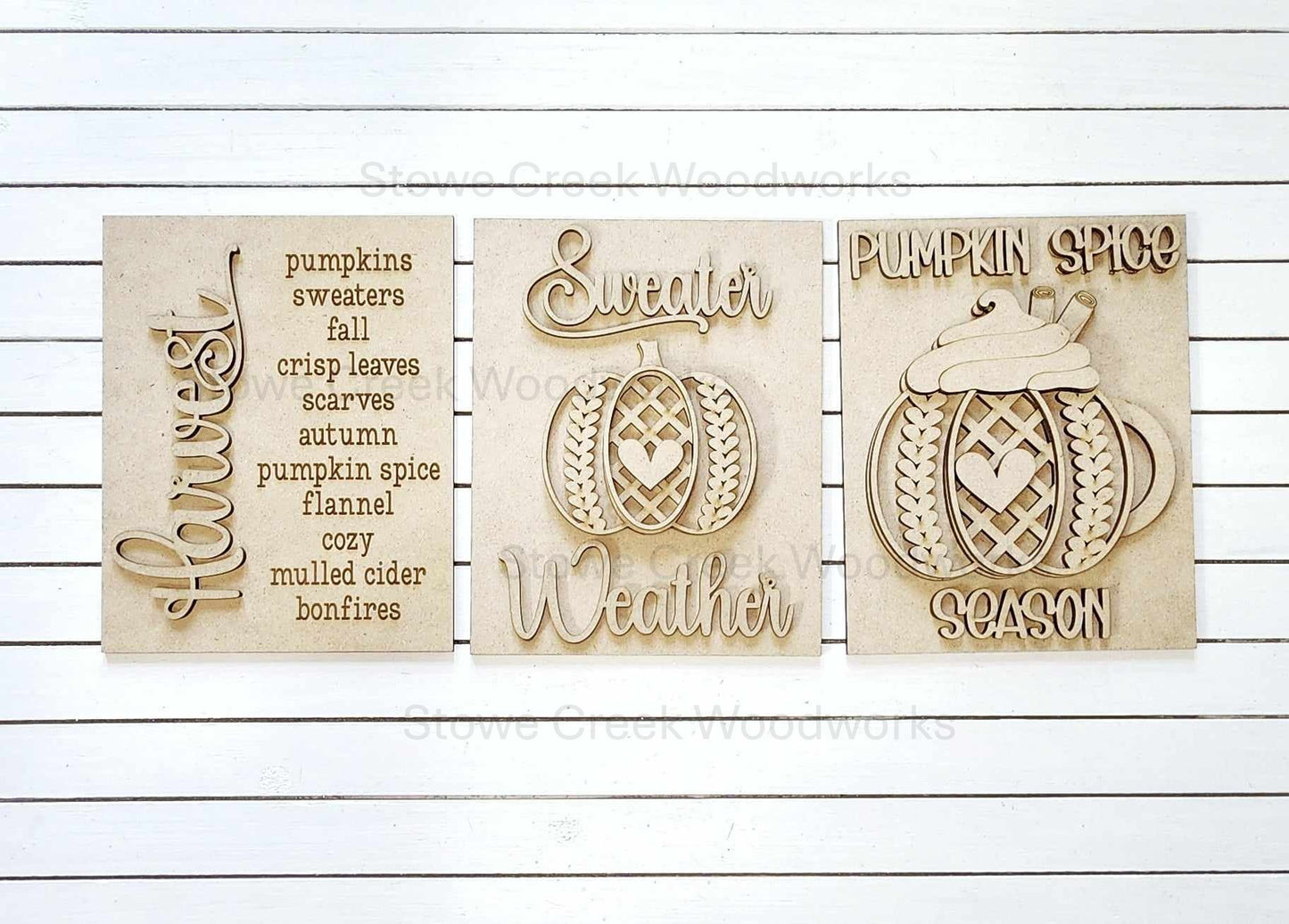DIY Sweater Weather Sign Trio