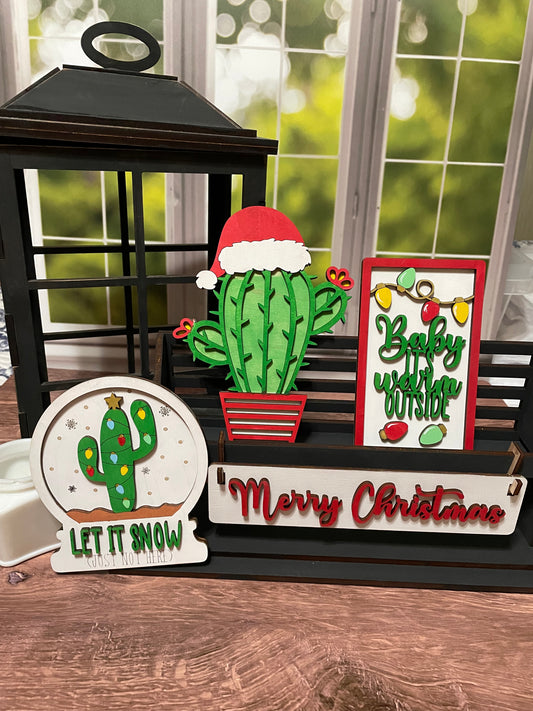 Cactus Christmas Insert Set