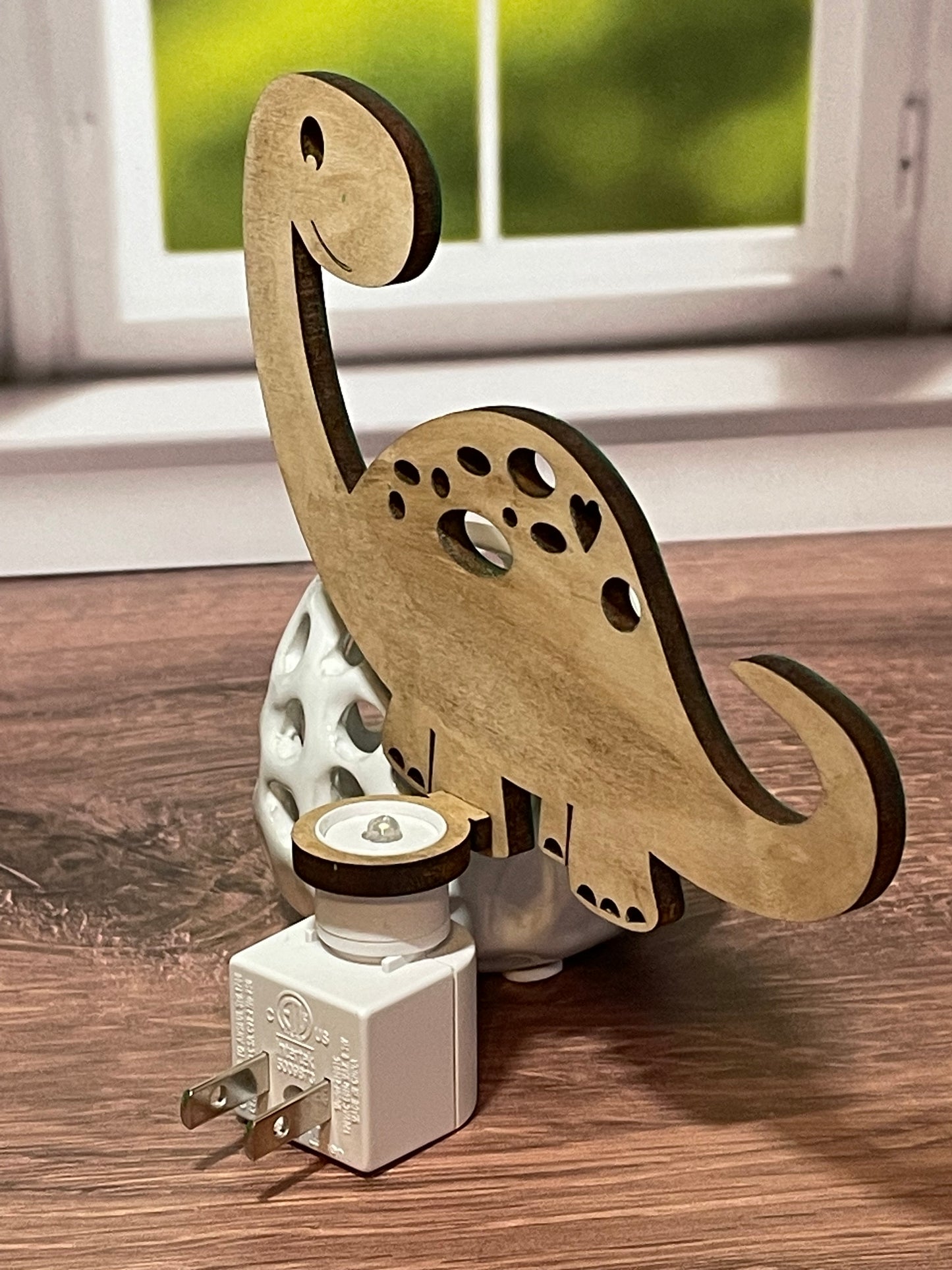 Wooden Dinosaur Night Light