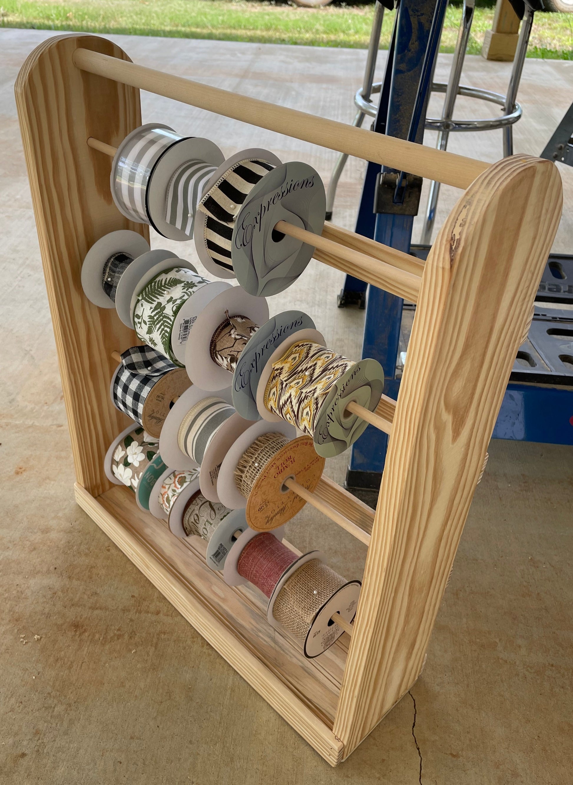 Making A Spool Rack DIY Ribbon Spool Caddy - ASSEMBLY REQUIRED – Stowe Creek Woodworks