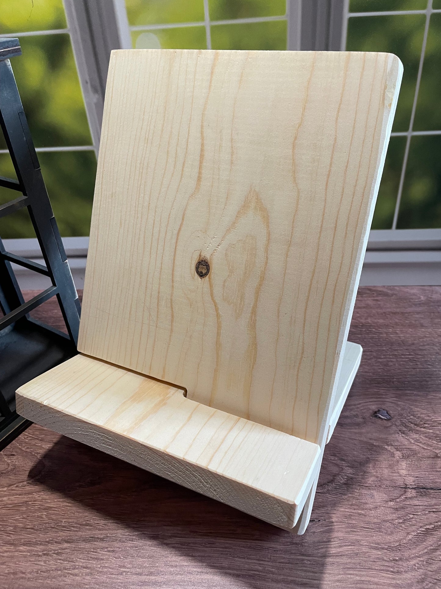 DIY Unfinished Solid Pine Tablet Holder