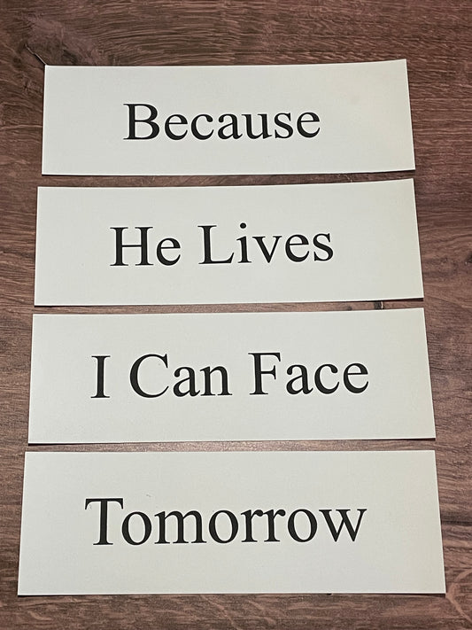 BECAUSE HE LIVES Church Board Signs