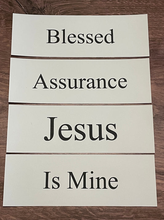 BLESSED ASSURANCE Church Board Signs
