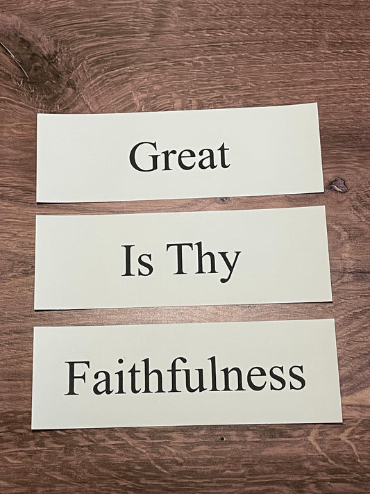 GREAT IS THY FAITHFULNESS Church Board Signs