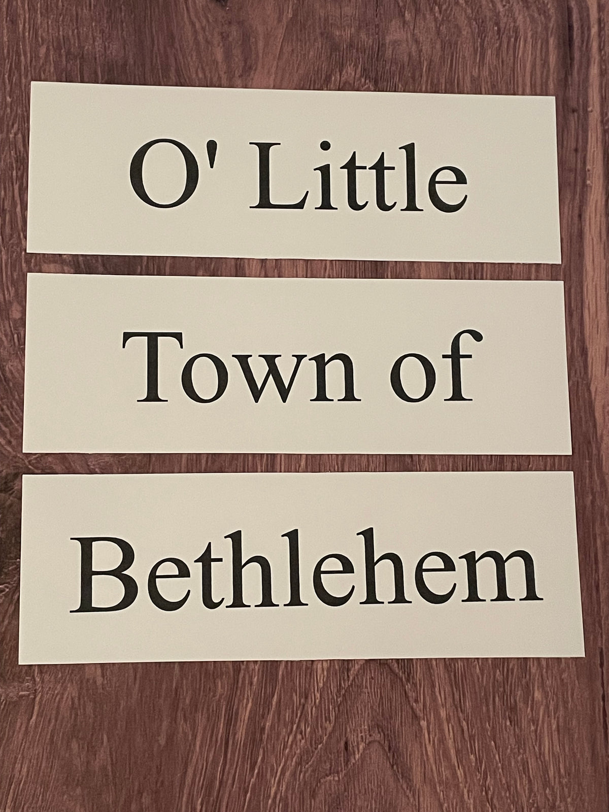 O' LITTLE TOWN OF BETHLEHEM Church Board Signs