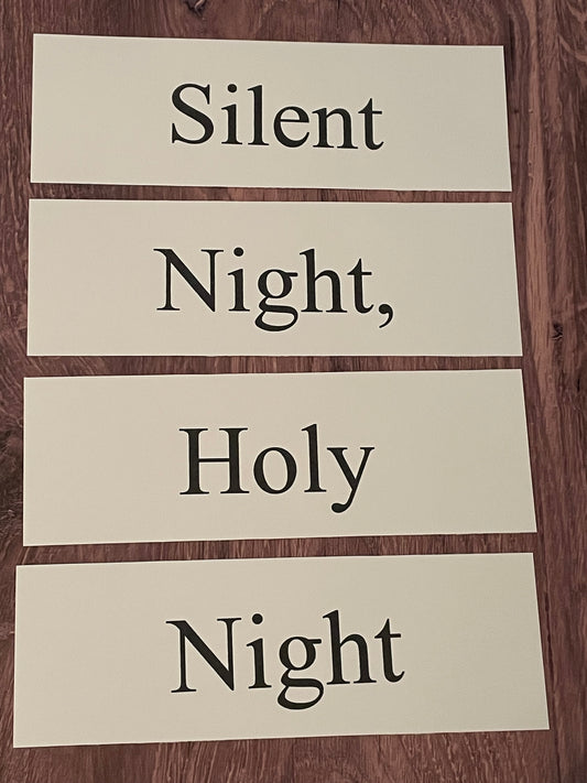 SILENT NIGHT, HOLY NIGHT Church Board Signs