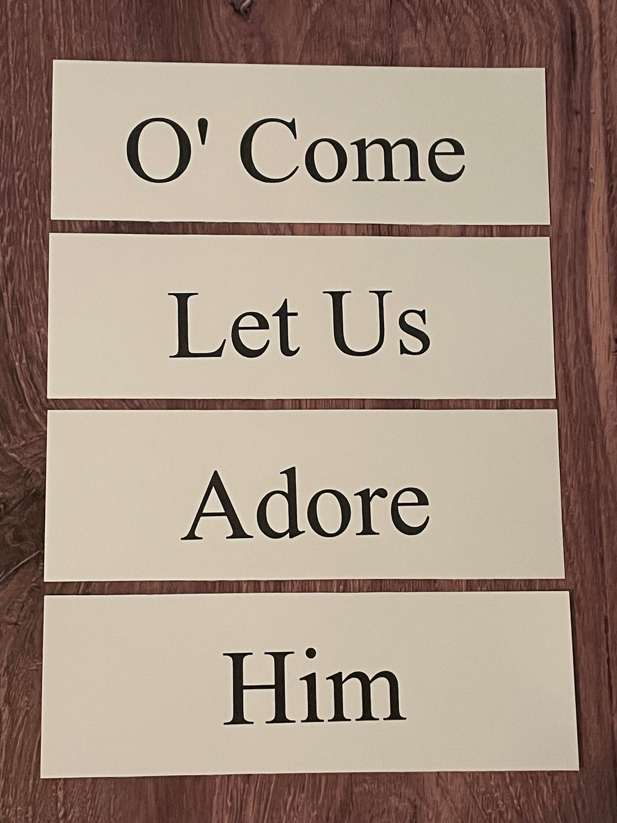 O' COME LET US ADORE HIM Church Board Signs