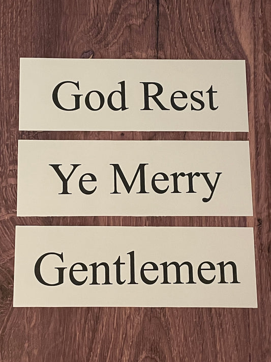 GOD REST YE MERRY GENTLEMEN Church Board Signs