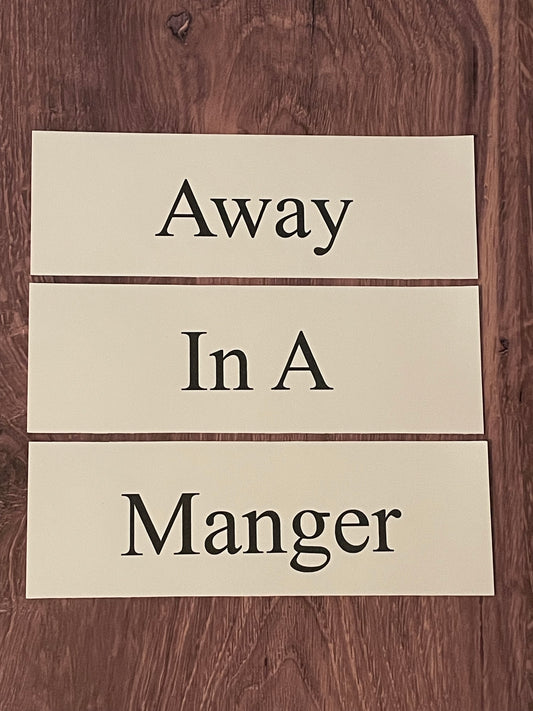 AWAY IN A MANGER Church Board Signs