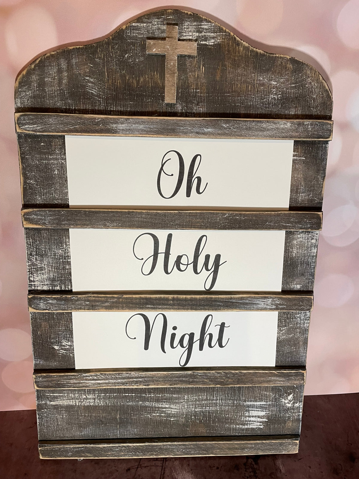 OH HOLY NIGHT - CURSIVE Church Board Signs