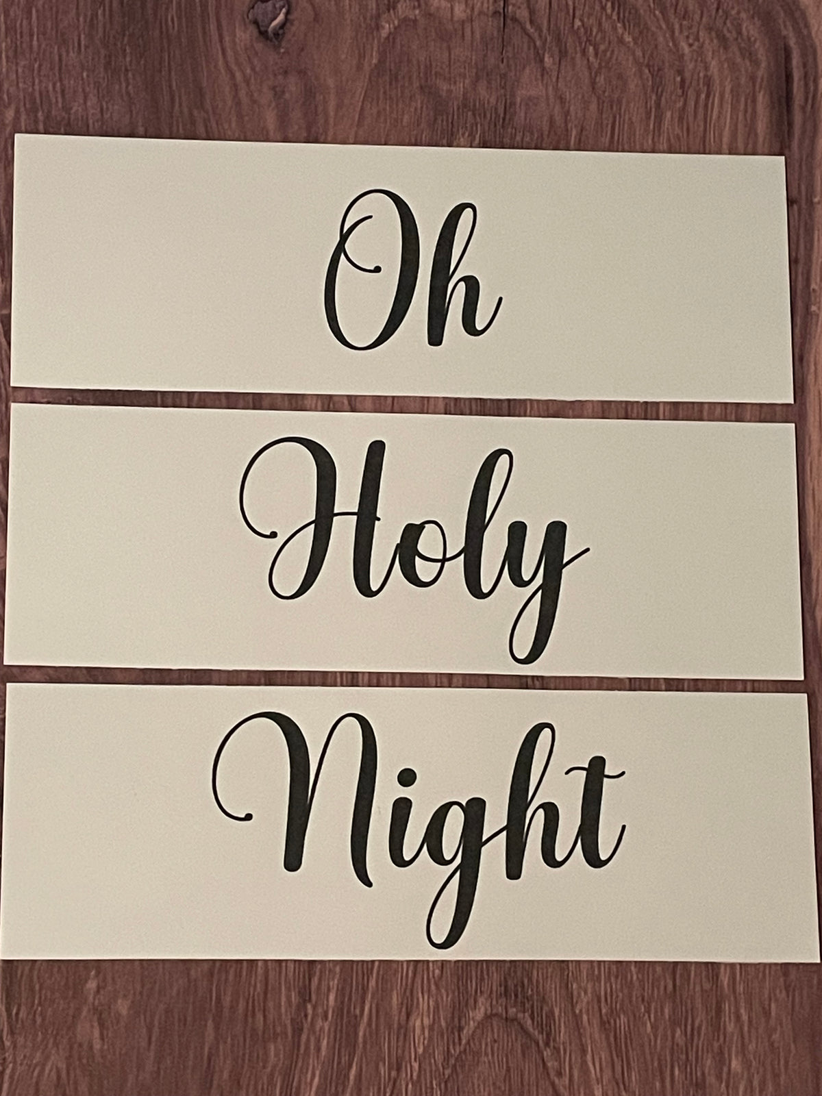 OH HOLY NIGHT - CURSIVE Church Board Signs