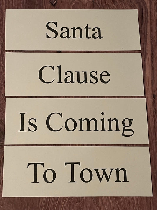 SANTA CLAUS IS COMING TO TOWN Church Board Signs