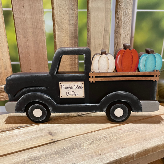 Wooden Farmhouse Pumpkin Patch Truck